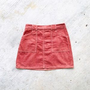 Kendall Kylie Corduroy Skirt Mauve Pink 26